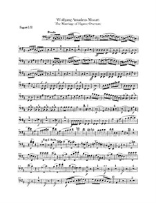 Overture: Bassoons part by Wolfgang Amadeus Mozart