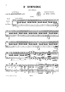 Complete Symphony: Version for piano four hands by Ludwig van Beethoven