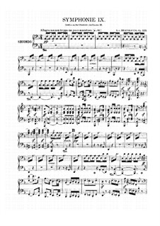 Complete Symphony: Version for piano four hands by Ludwig van Beethoven