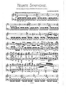Complete Symphony: Version for piano by Ludwig van Beethoven