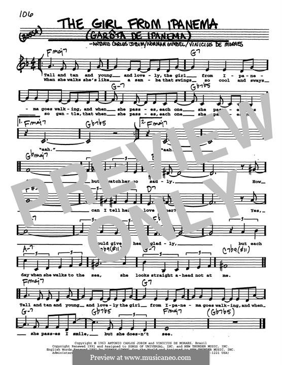 Vocal version: Low Voice by Antonio Carlos Jobim