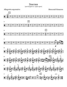 Elegy, Op.4: Percussion by Nikolay Kovalev
