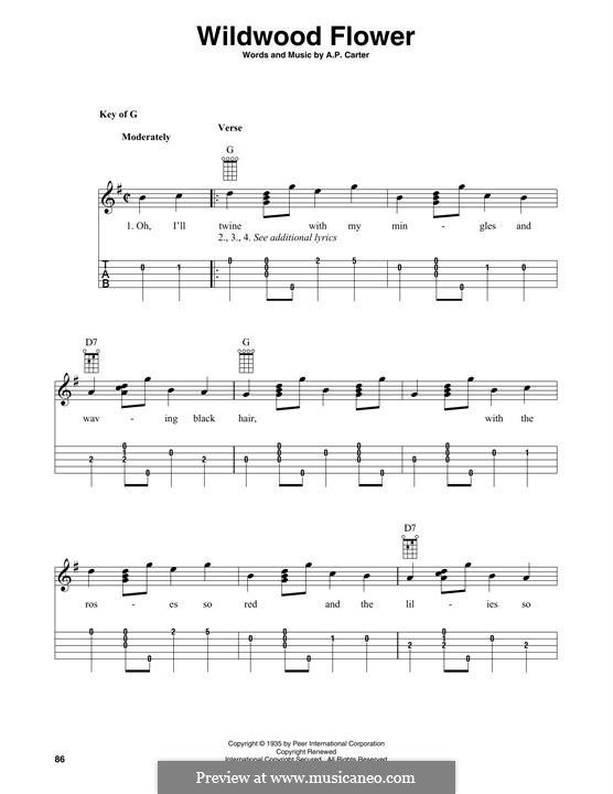 Wildwood Flower (The Carter Family): For banjo by A.P. Carter