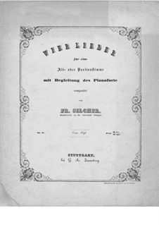 Four Songs, Op.42: For voice and piano by Friedrich Silcher