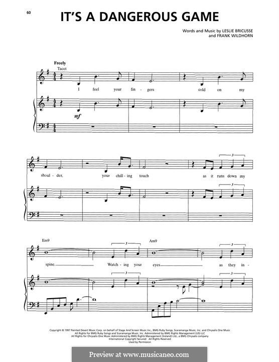 It's A Dangerous Game (from Jekyll & Hyde): For voice and piano by Frank Wildhorn