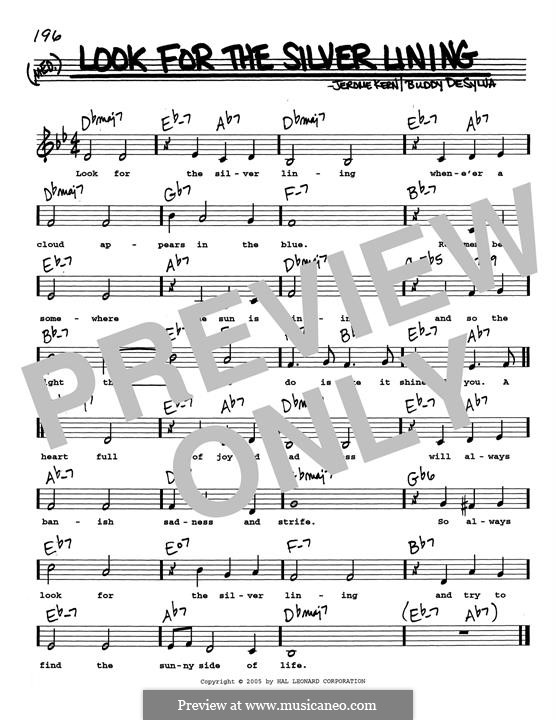Look for the Silver Lining: Low Voice by Jerome Kern