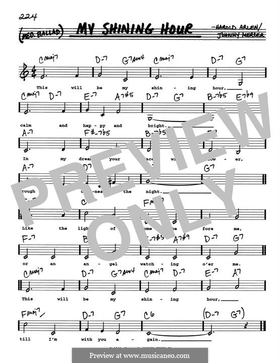 My Shining Hour (Ella Fitzgerald): Low Voice by Harold Arlen