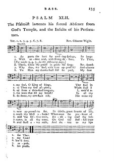 Improved Psalmody in Three Parts, No.42-75 : Bass part by Georg Friedrich Händel, John Stafford Smith, Philip Hayes, Samuel Webbe, John Wall Callcott, William de Chair Tattersall