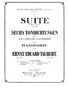 Suite No.2 in F Major, Op.70: Suite No.2 in F Major by Ernst Eduard Taubert