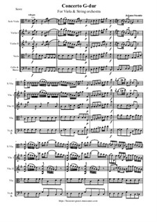 Concerto for Viola and String orchestra G-Dur: Concerto for Viola and String orchestra G-Dur by Johann Wenzel Stamitz