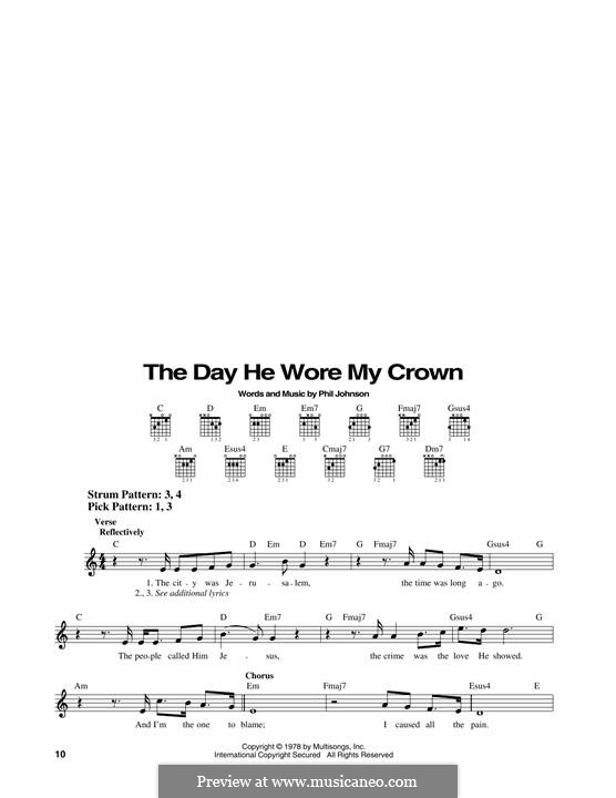 The Day He Wore My Crown: For guitar by Phil Johnson
