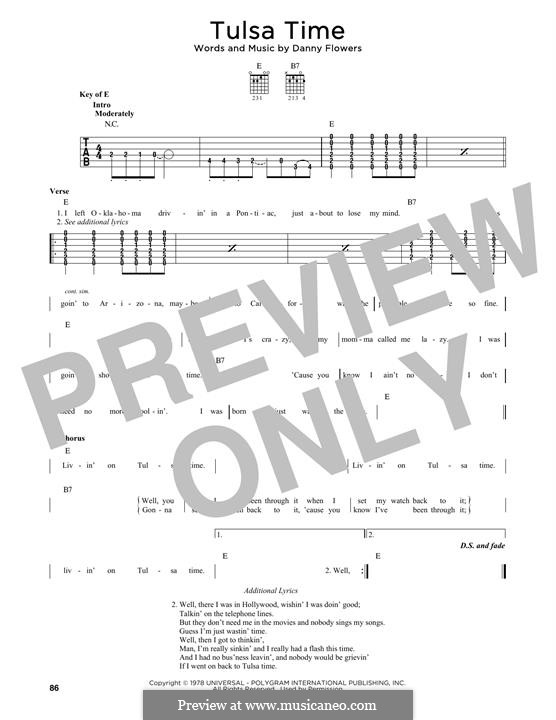 Tulsa Time: For guitar by Daniel Flowers