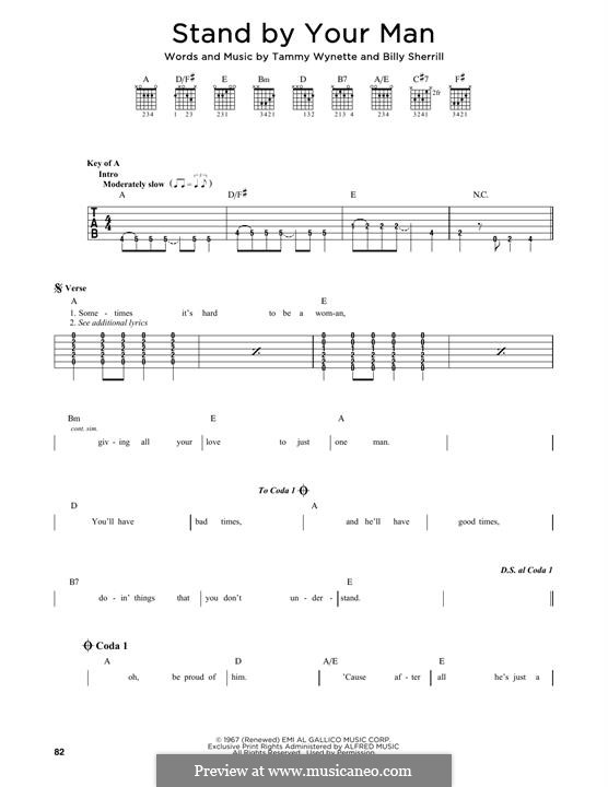 Stand By Your Man: For guitar by Billy Sherrill