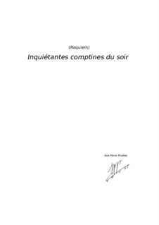 Inquiétantes comptines du soir - Disturbing evening nursery rhymes: Inquiétantes comptines du soir - Disturbing evening nursery rhymes by Jean-Pierre Prudent