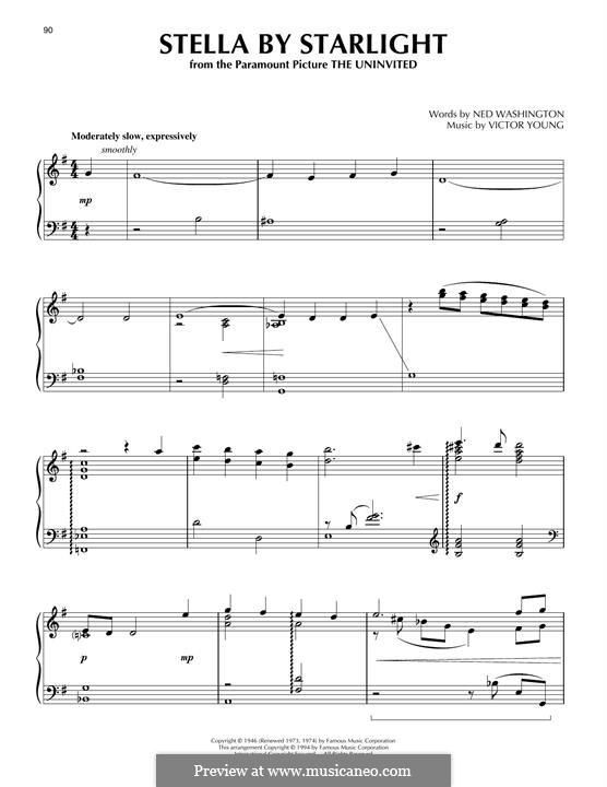 Stella By Starlight: For piano by Victor Young