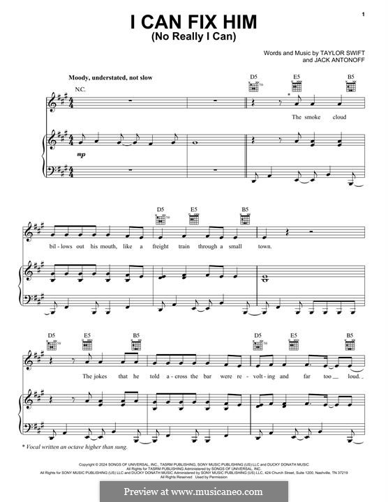 I Can Fix Him (No Really I Can) Taylor Swift: For voice and piano (or guitar) by Jack Antonoff