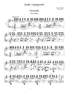 No.1 Granada: For piano by Isaac Albéniz