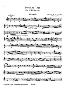 Trio for Three Guitars, Op.26: Parts by Leonhard von Call