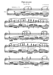 Prelude No.6 in E Flat Major: For piano by Sergei Rachmaninoff