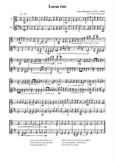 Locus Iste, WAB 23: For flute and bass clarinet by Anton Bruckner