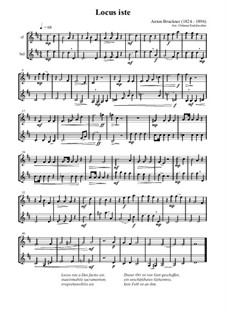 Locus Iste, WAB 23: For clarinet and bass clarinet by Anton Bruckner