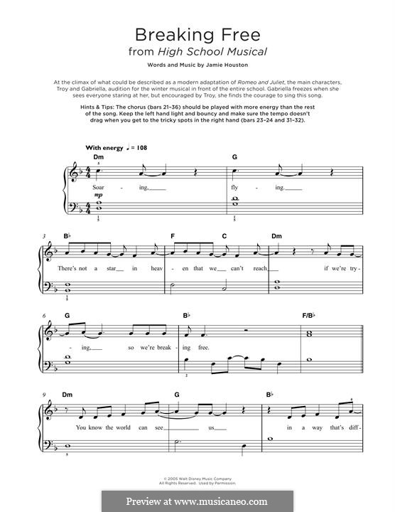 Breaking Free (from High School Musical): Breaking Free (from High School Musical) by Joel Houston