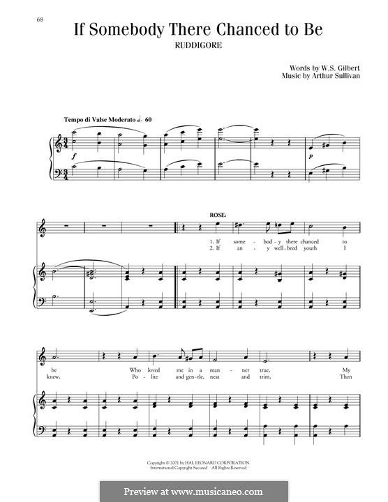 Ruddigore, or The Witch's Curse: If Somebody There Chanced To Be by Arthur Seymour Sullivan