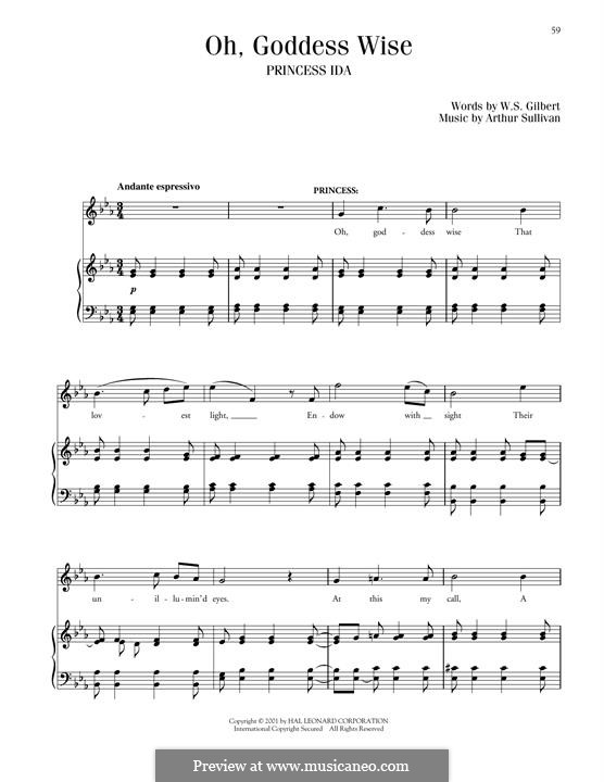 Princess Ida: Oh, Goddess Wise by Arthur Seymour Sullivan
