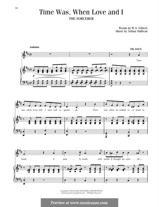 The Sorcerer: Time Was, When Love And I by Arthur Seymour Sullivan