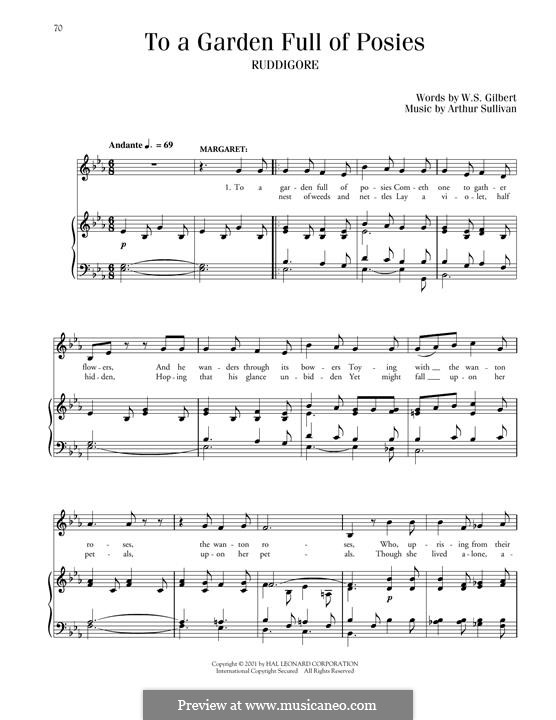 Ruddigore, or The Witch's Curse: To A Garden Full Of Posies by Arthur Seymour Sullivan