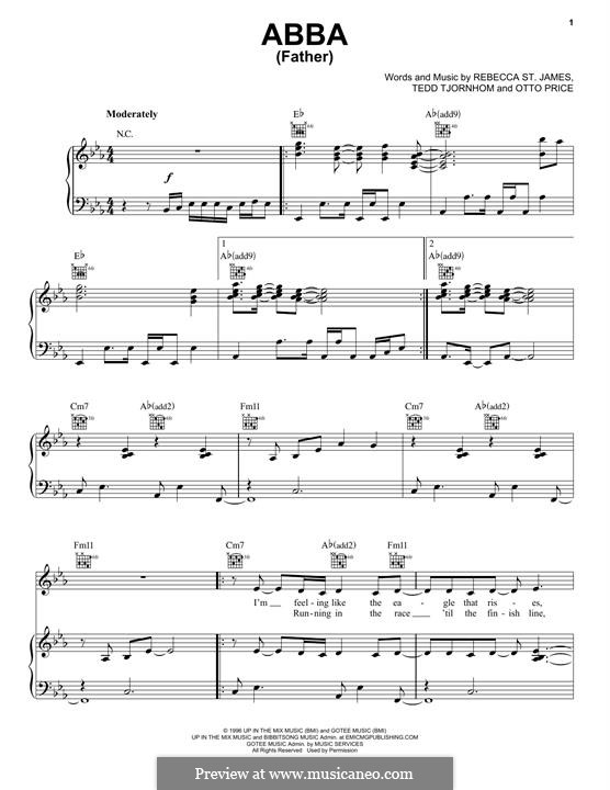 Abba (Father): For voice and piano (or guitar) by Rebecca St. James, Tedd Tjornhom, Otto Price
