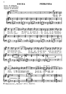 Primavera: Piano-vocal score by Camille Saint-Saëns