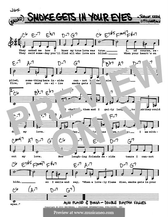 Smoke Gets in Your Eyes (from 'Roberta'): Low Voice by Jerome Kern