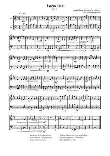 Locus Iste, WAB 23: For clarinet and bassoon by Anton Bruckner