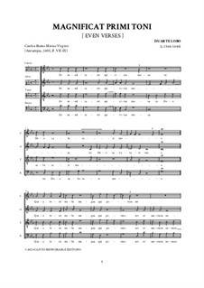 Magnificat Primi Toni (even verses): Magnificat Primi Toni (even verses) by Duarte Lobo