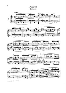 No.6 Aragón: For piano by Isaac Albéniz