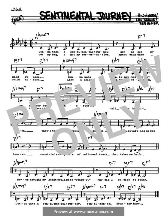Sentimental Journey: Low Voice by Bud Green, Benjamin Homer, Lew Brown