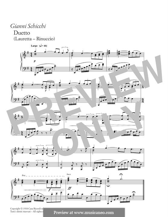 Duetto di Lauretta e Rinuccio: Duetto di Lauretta e Rinuccio by Giacomo Puccini