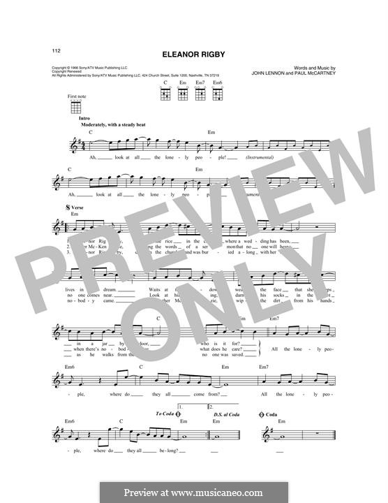 Instrumental version: For mandolin by John Lennon, Paul McCartney