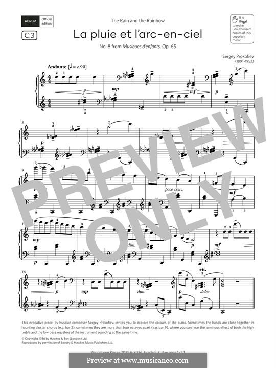 Music for Children, Op.65: No.8 The Rain and The Rainbow by Sergei Prokofiev