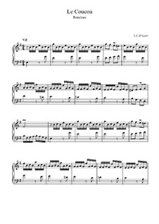 Le coucou (The Cuckoo): For piano by Louis Claude  Daquin