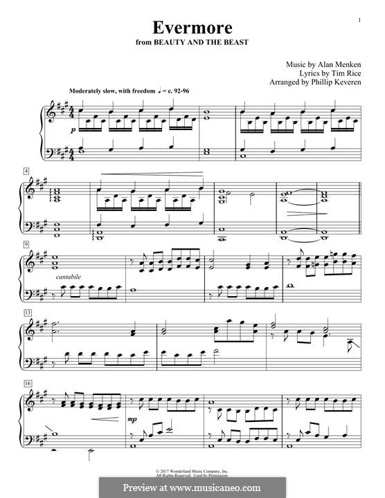 Piano version: For a single performer by Alan Menken