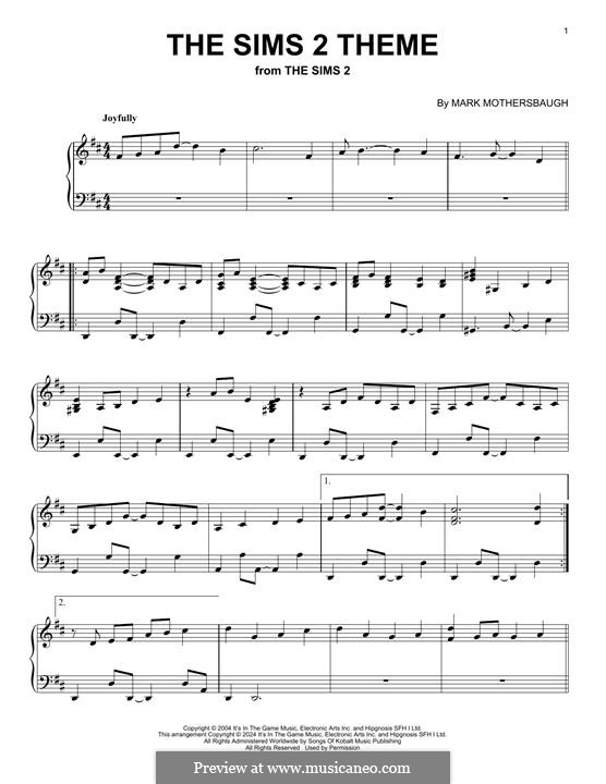 The Sims 2 Theme (from The Sims 2): The Sims 2 Theme (from The Sims 2) by Mark Mothersbaugh