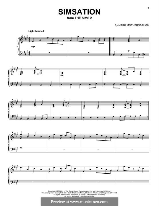 Simsation (from The Sims 2): Simsation (from The Sims 2) by Mark Mothersbaugh