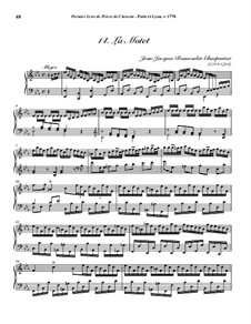 Pieces for Harpsichord, Op.1: No.14 La Motet by Jean-Jacques Beauvarlet-Charpentier