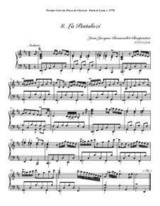 Pieces for Harpsichord, Op.1: No.8 La Pestalozi by Jean-Jacques Beauvarlet-Charpentier