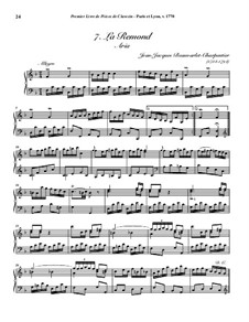 Pieces for Harpsichord, Op.1: No.7 La Remond by Jean-Jacques Beauvarlet-Charpentier