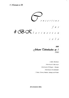 Concertino for four Clarinets, Op.1: 4th Clarinet by Johann Teibenbacher
