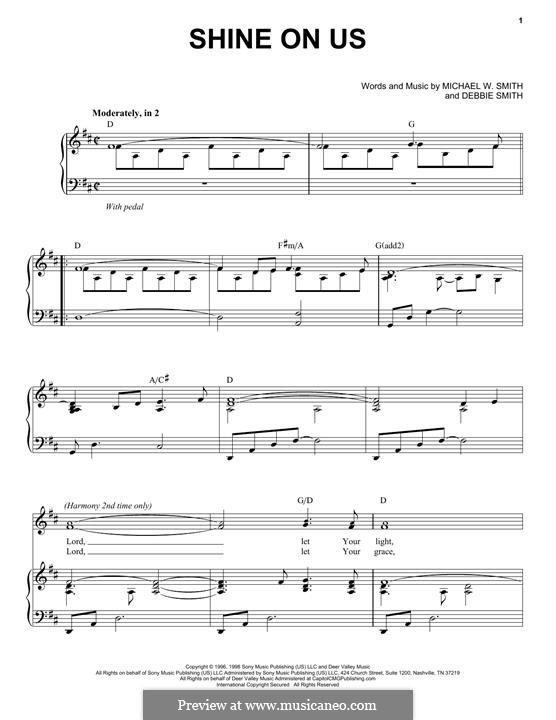 Shine On Us (Phillips, Craig & Dean): For voice and piano (or guitar) by Michael W. Smith