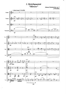 1st String-Quartet 'Mirrors', Op.5: Score by Johann Teibenbacher